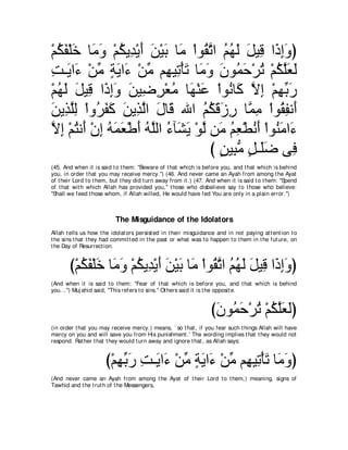 A compilation of the Abridged Tafsir Ibn Kathir Volumes 1 - 10  ( commentary of the meaning ) 