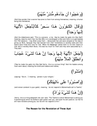 A compilation of the Abridged Tafsir Ibn Kathir Volumes 1 - 10  ( commentary of the meaning ) 