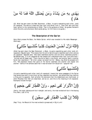 A compilation of the Abridged Tafsir Ibn Kathir Volumes 1 - 10  ( commentary of the meaning ) 