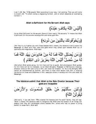 A compilation of the Abridged Tafsir Ibn Kathir Volumes 1 - 10  ( commentary of the meaning ) 