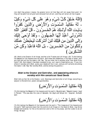 A compilation of the Abridged Tafsir Ibn Kathir Volumes 1 - 10  ( commentary of the meaning ) 