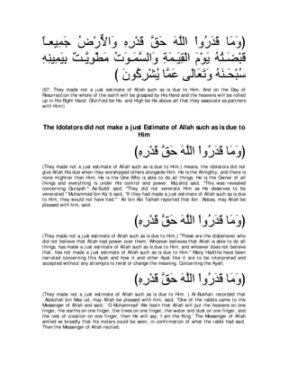 A compilation of the Abridged Tafsir Ibn Kathir Volumes 1 - 10  ( commentary of the meaning ) 