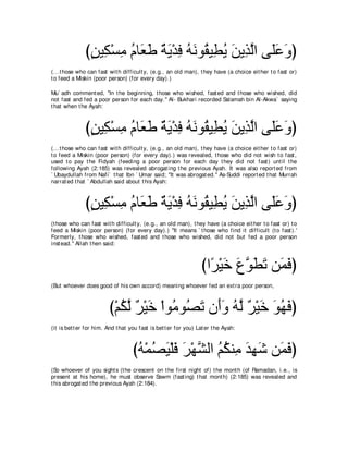 A compilation of the Abridged Tafsir Ibn Kathir Volumes 1 - 10  ( commentary of the meaning ) 