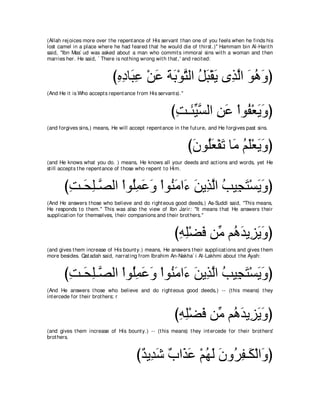 A compilation of the Abridged Tafsir Ibn Kathir Volumes 1 - 10  ( commentary of the meaning ) 