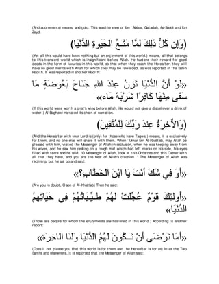 A compilation of the Abridged Tafsir Ibn Kathir Volumes 1 - 10  ( commentary of the meaning ) 