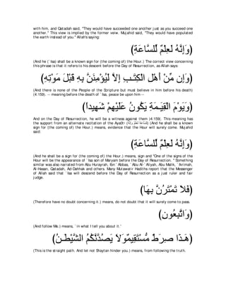 A compilation of the Abridged Tafsir Ibn Kathir Volumes 1 - 10  ( commentary of the meaning ) 