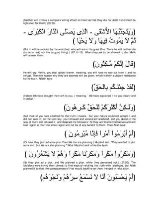 A compilation of the Abridged Tafsir Ibn Kathir Volumes 1 - 10  ( commentary of the meaning ) 