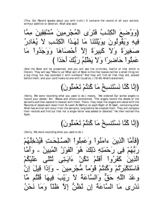 A compilation of the Abridged Tafsir Ibn Kathir Volumes 1 - 10  ( commentary of the meaning ) 