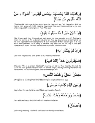 A compilation of the Abridged Tafsir Ibn Kathir Volumes 1 - 10  ( commentary of the meaning ) 