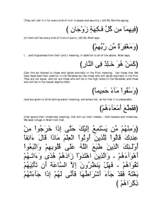 A compilation of the Abridged Tafsir Ibn Kathir Volumes 1 - 10  ( commentary of the meaning ) 