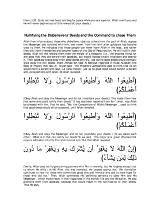 A compilation of the Abridged Tafsir Ibn Kathir Volumes 1 - 10  ( commentary of the meaning ) 