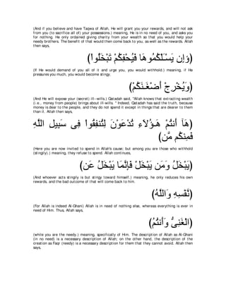 A compilation of the Abridged Tafsir Ibn Kathir Volumes 1 - 10  ( commentary of the meaning ) 