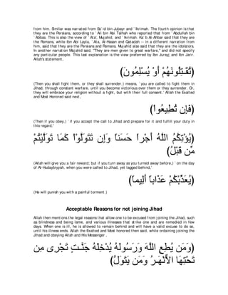 A compilation of the Abridged Tafsir Ibn Kathir Volumes 1 - 10  ( commentary of the meaning ) 