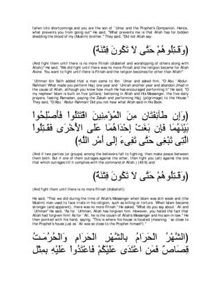 A compilation of the Abridged Tafsir Ibn Kathir Volumes 1 - 10  ( commentary of the meaning ) 