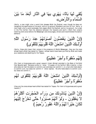 A compilation of the Abridged Tafsir Ibn Kathir Volumes 1 - 10  ( commentary of the meaning ) 