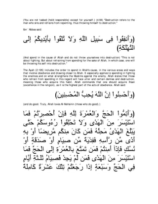 A compilation of the Abridged Tafsir Ibn Kathir Volumes 1 - 10  ( commentary of the meaning ) 