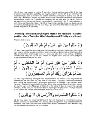 A compilation of the Abridged Tafsir Ibn Kathir Volumes 1 - 10  ( commentary of the meaning ) 