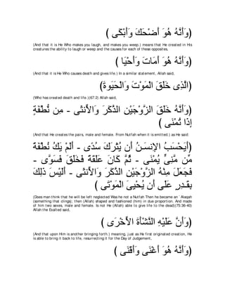 A compilation of the Abridged Tafsir Ibn Kathir Volumes 1 - 10  ( commentary of the meaning ) 