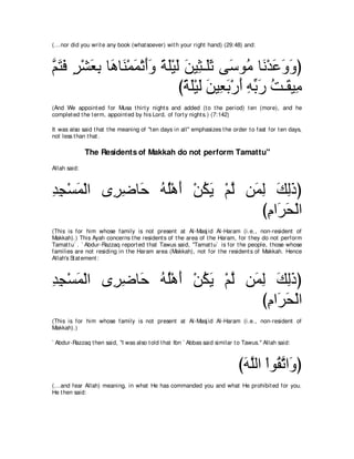 A compilation of the Abridged Tafsir Ibn Kathir Volumes 1 - 10  ( commentary of the meaning ) 