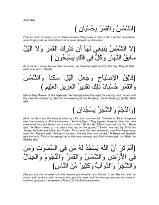 A compilation of the Abridged Tafsir Ibn Kathir Volumes 1 - 10  ( commentary of the meaning ) 