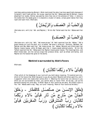 A compilation of the Abridged Tafsir Ibn Kathir Volumes 1 - 10  ( commentary of the meaning ) 