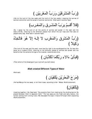 A compilation of the Abridged Tafsir Ibn Kathir Volumes 1 - 10  ( commentary of the meaning ) 