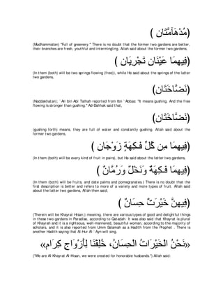 A compilation of the Abridged Tafsir Ibn Kathir Volumes 1 - 10  ( commentary of the meaning ) 