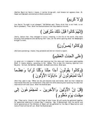 A compilation of the Abridged Tafsir Ibn Kathir Volumes 1 - 10  ( commentary of the meaning ) 