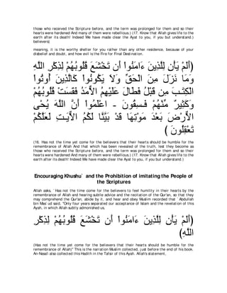 A compilation of the Abridged Tafsir Ibn Kathir Volumes 1 - 10  ( commentary of the meaning ) 