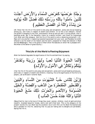 A compilation of the Abridged Tafsir Ibn Kathir Volumes 1 - 10  ( commentary of the meaning ) 