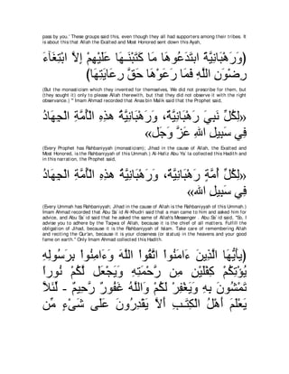 A compilation of the Abridged Tafsir Ibn Kathir Volumes 1 - 10  ( commentary of the meaning ) 