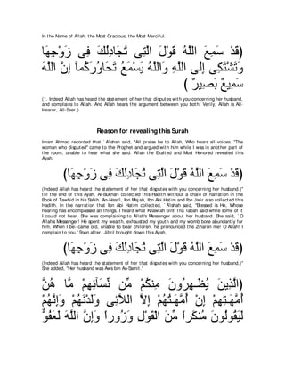 A compilation of the Abridged Tafsir Ibn Kathir Volumes 1 - 10  ( commentary of the meaning ) 