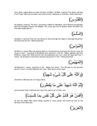 A compilation of the Abridged Tafsir Ibn Kathir Volumes 1 - 10  ( commentary of the meaning ) 