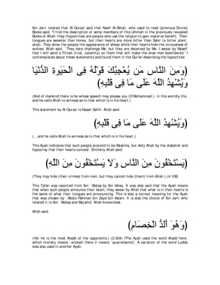 A compilation of the Abridged Tafsir Ibn Kathir Volumes 1 - 10  ( commentary of the meaning ) 