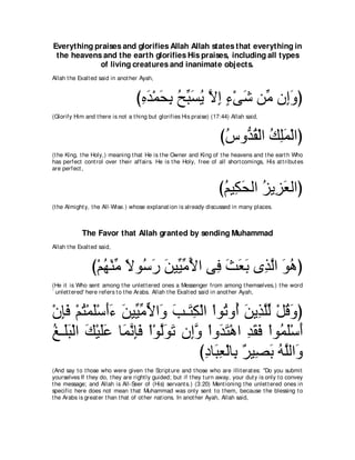 A compilation of the Abridged Tafsir Ibn Kathir Volumes 1 - 10  ( commentary of the meaning ) 