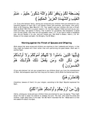 A compilation of the Abridged Tafsir Ibn Kathir Volumes 1 - 10  ( commentary of the meaning ) 