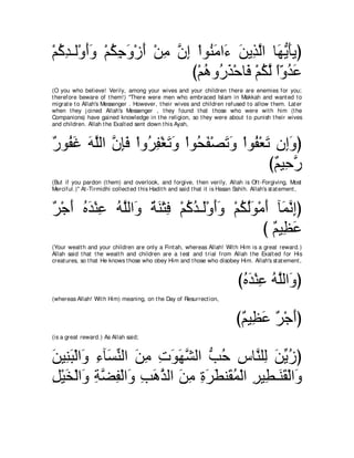 A compilation of the Abridged Tafsir Ibn Kathir Volumes 1 - 10  ( commentary of the meaning ) 