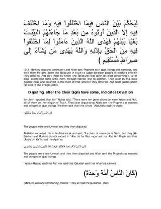 A compilation of the Abridged Tafsir Ibn Kathir Volumes 1 - 10  ( commentary of the meaning ) 