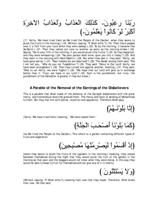 A compilation of the Abridged Tafsir Ibn Kathir Volumes 1 - 10  ( commentary of the meaning ) 