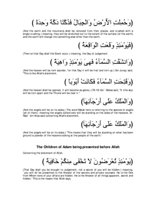 A compilation of the Abridged Tafsir Ibn Kathir Volumes 1 - 10  ( commentary of the meaning ) 