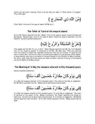 A compilation of the Abridged Tafsir Ibn Kathir Volumes 1 - 10  ( commentary of the meaning ) 