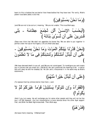 A compilation of the Abridged Tafsir Ibn Kathir Volumes 1 - 10  ( commentary of the meaning ) 