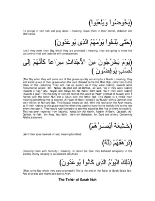 A compilation of the Abridged Tafsir Ibn Kathir Volumes 1 - 10  ( commentary of the meaning ) 