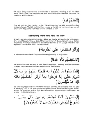 A compilation of the Abridged Tafsir Ibn Kathir Volumes 1 - 10  ( commentary of the meaning ) 