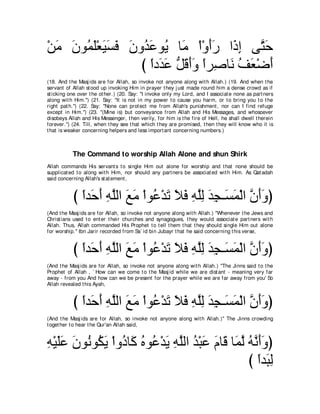 A compilation of the Abridged Tafsir Ibn Kathir Volumes 1 - 10  ( commentary of the meaning ) 