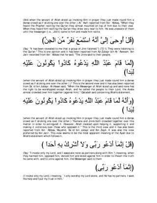 A compilation of the Abridged Tafsir Ibn Kathir Volumes 1 - 10  ( commentary of the meaning ) 