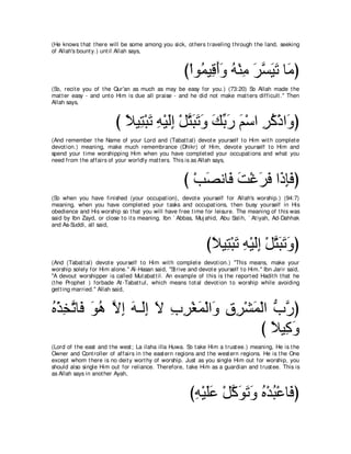 A compilation of the Abridged Tafsir Ibn Kathir Volumes 1 - 10  ( commentary of the meaning ) 