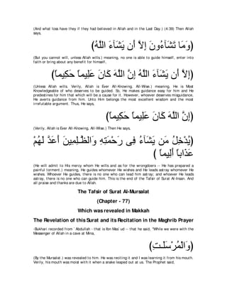 A compilation of the Abridged Tafsir Ibn Kathir Volumes 1 - 10  ( commentary of the meaning ) 