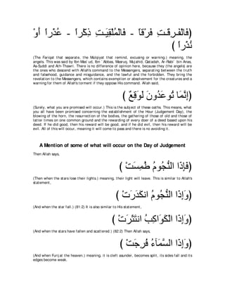 A compilation of the Abridged Tafsir Ibn Kathir Volumes 1 - 10  ( commentary of the meaning ) 