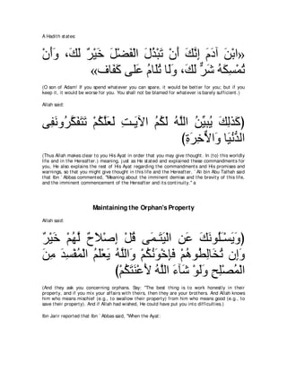 A compilation of the Abridged Tafsir Ibn Kathir Volumes 1 - 10  ( commentary of the meaning ) 